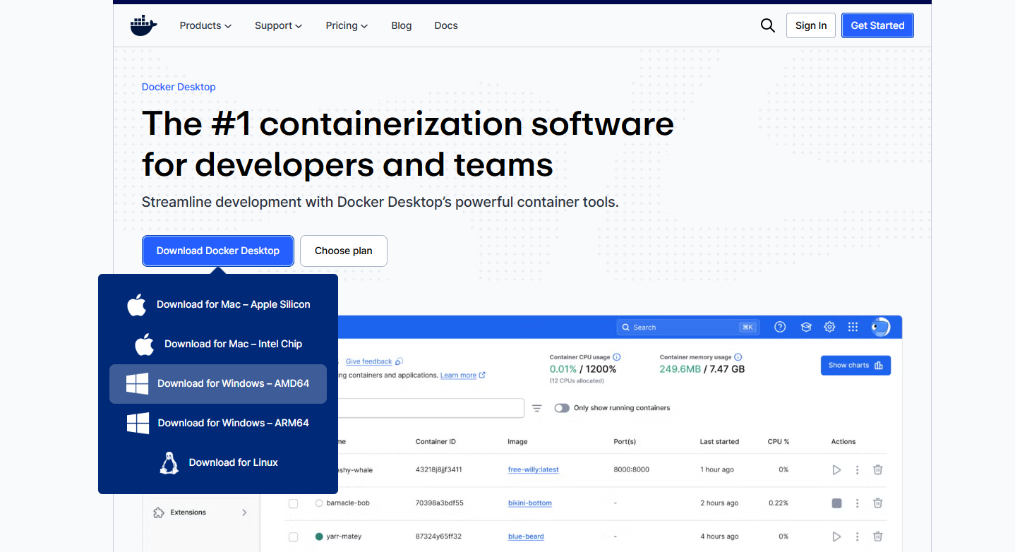 Install Docker Desktop Properly